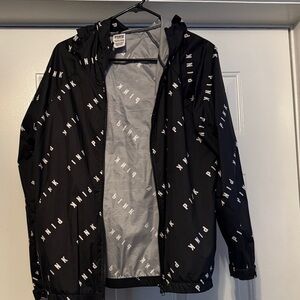 Pink Black and White PINK Windbreaker Jacket